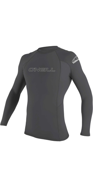 2025 O'Neill Mens Basic Skins Long Sleeve Rash Guard 3342 - Graphite